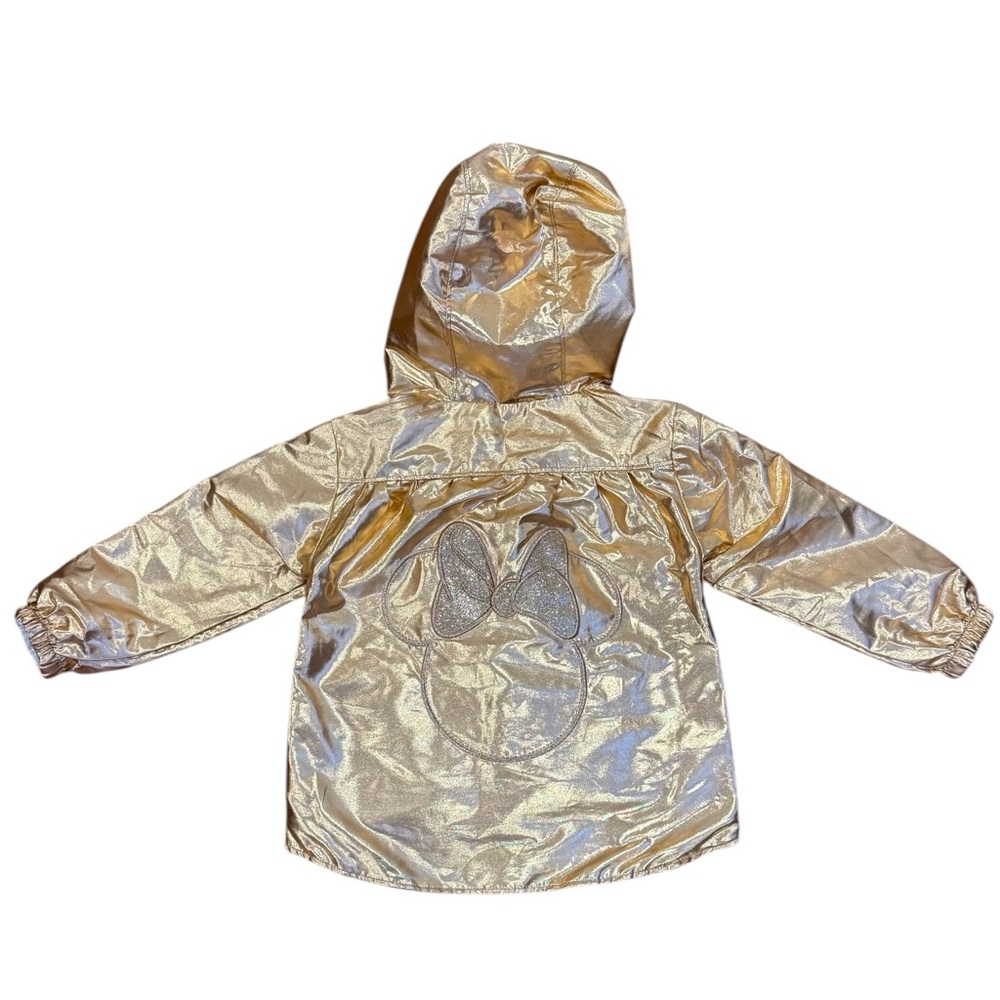 Girls Disney reversible Gold and white Hooded Raincoat